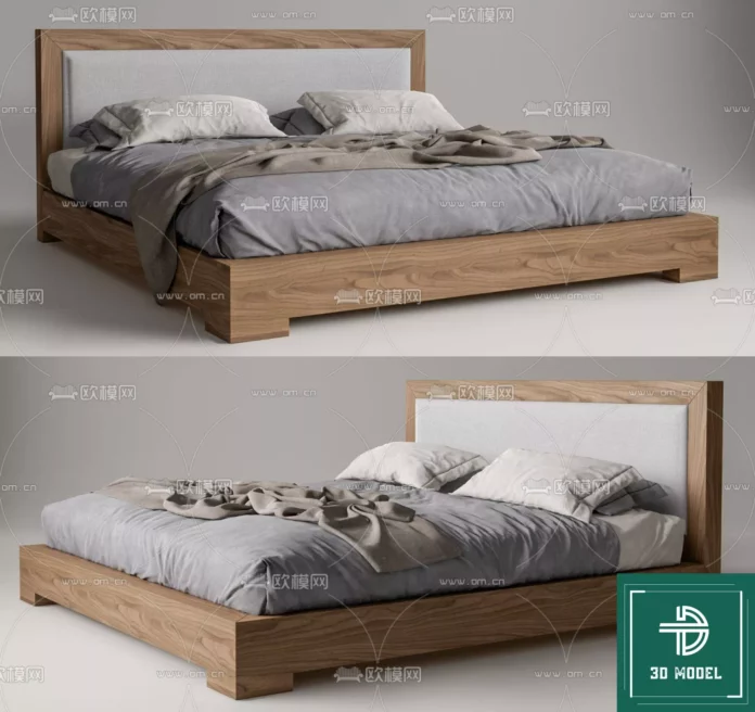 MODERN BED - SKETCHUP 3D MODEL - VRAY OR ENSCAPE - ID01732