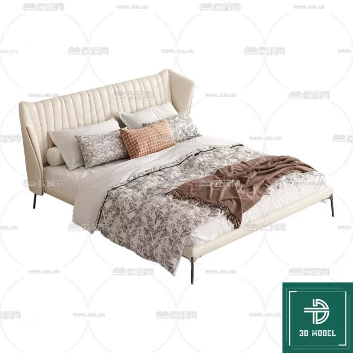 MODERN BED - SKETCHUP 3D MODEL - VRAY OR ENSCAPE - ID01733