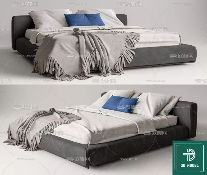 MODERN BED - SKETCHUP 3D MODEL - VRAY OR ENSCAPE - ID01735