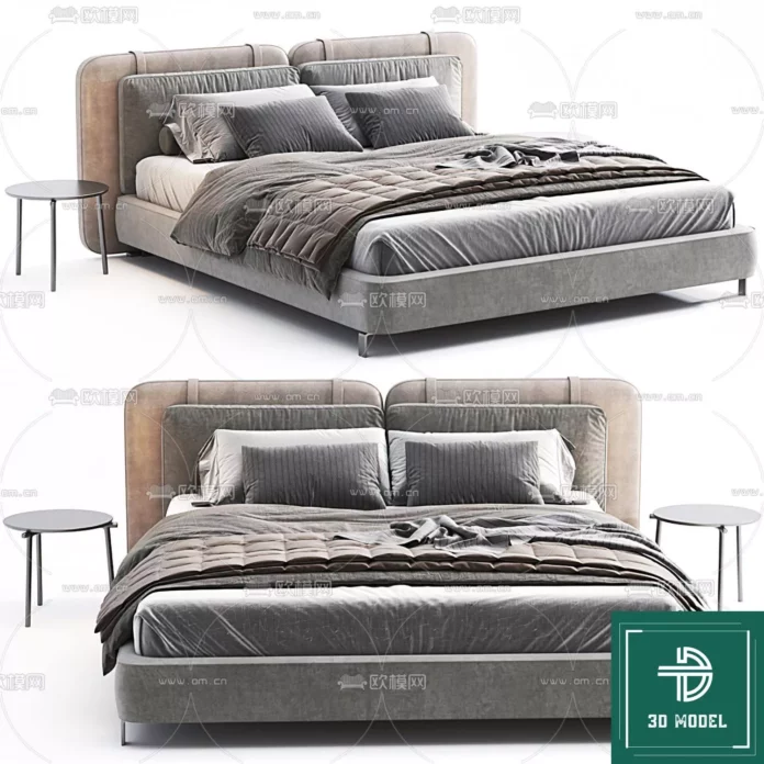 MODERN BED - SKETCHUP 3D MODEL - VRAY OR ENSCAPE - ID01741