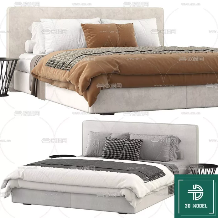 MODERN BED - SKETCHUP 3D MODEL - VRAY OR ENSCAPE - ID01742