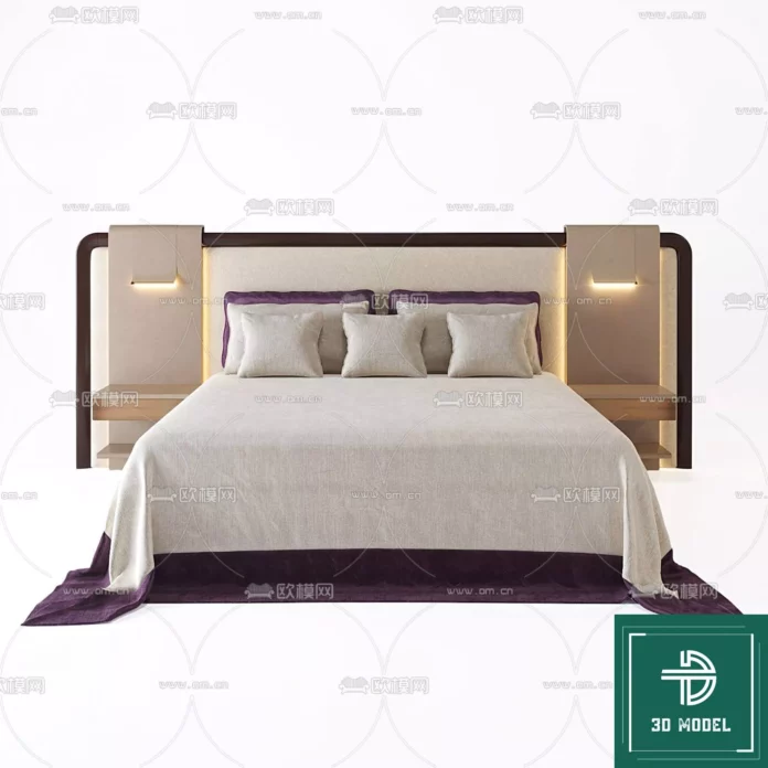 MODERN BED - SKETCHUP 3D MODEL - VRAY OR ENSCAPE - ID01757