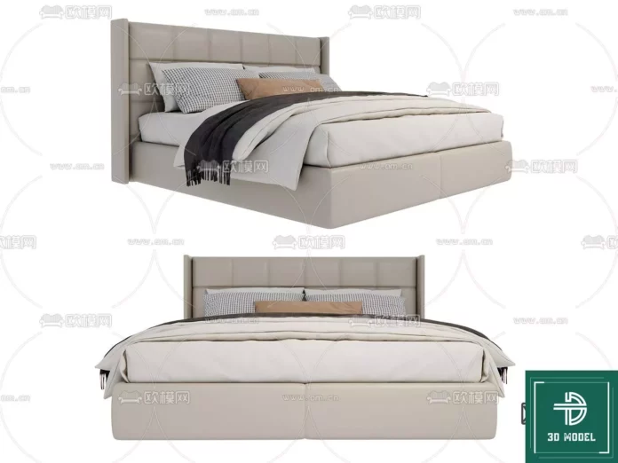 MODERN BED - SKETCHUP 3D MODEL - VRAY OR ENSCAPE - ID01762
