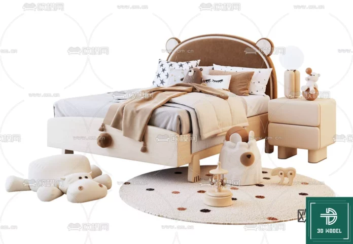 MODERN BED - SKETCHUP 3D MODEL - VRAY OR ENSCAPE - ID01771
