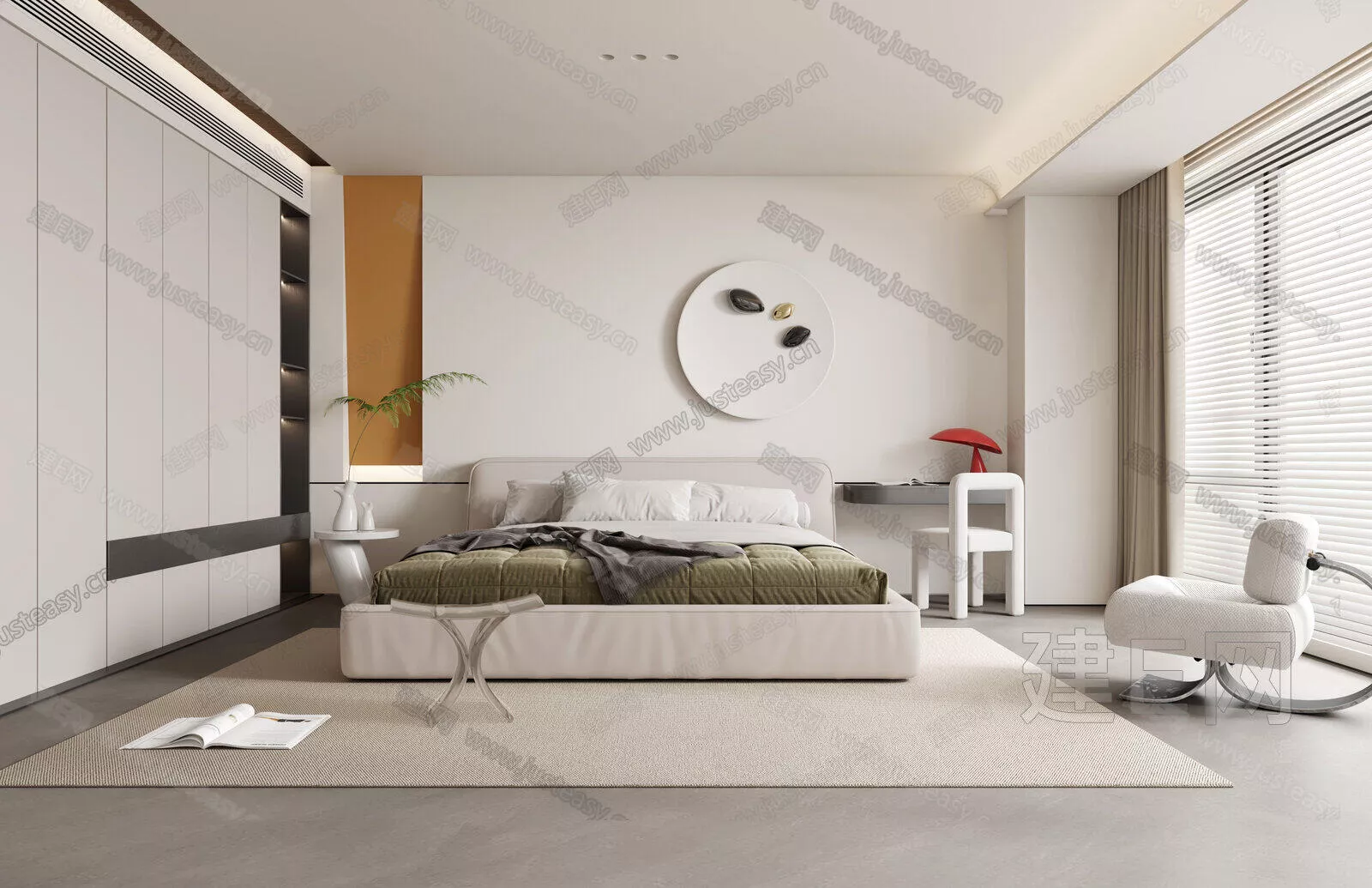 MODERN BEDROOM - SKETCHUP 3D SCENE - ENSCAPE - 100812541