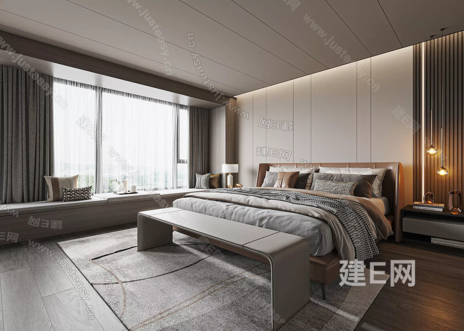 MODERN BEDROOM - SKETCHUP 3D SCENE - ENSCAPE - 101860918