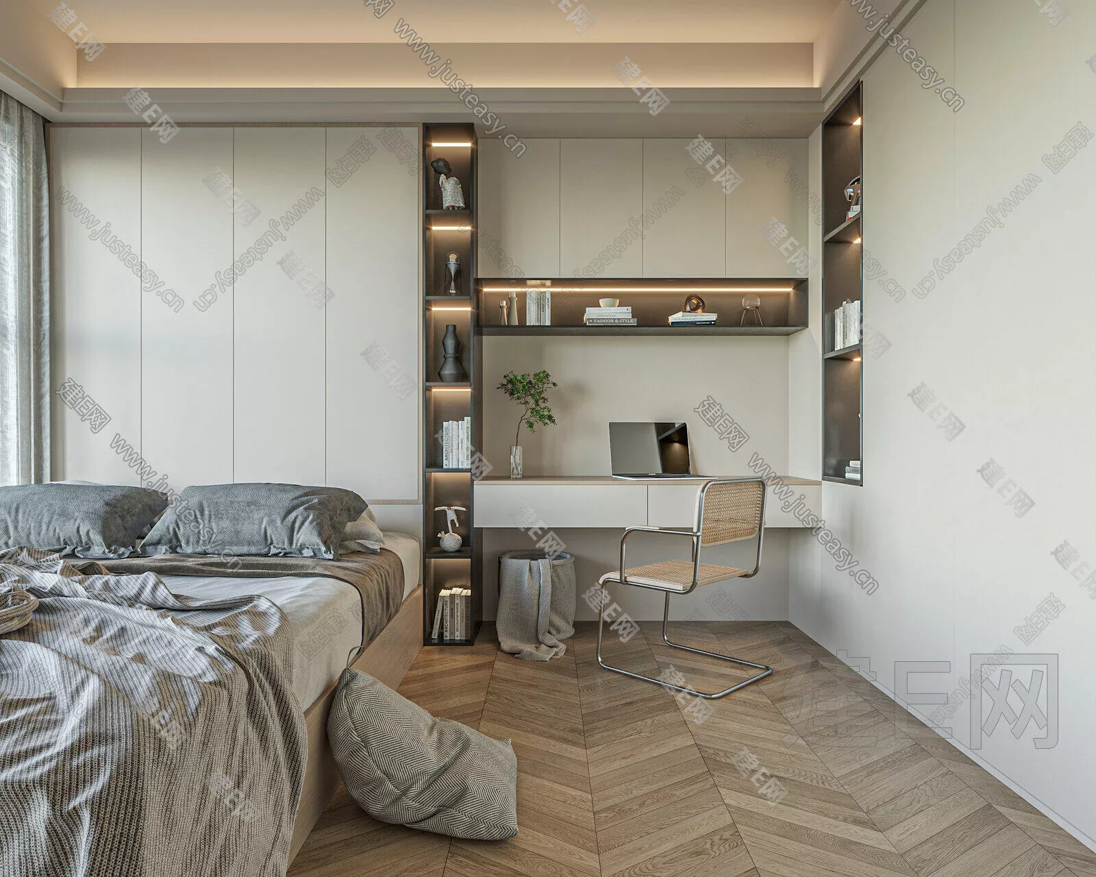 MODERN BEDROOM - SKETCHUP 3D SCENE - ENSCAPE - 101926503