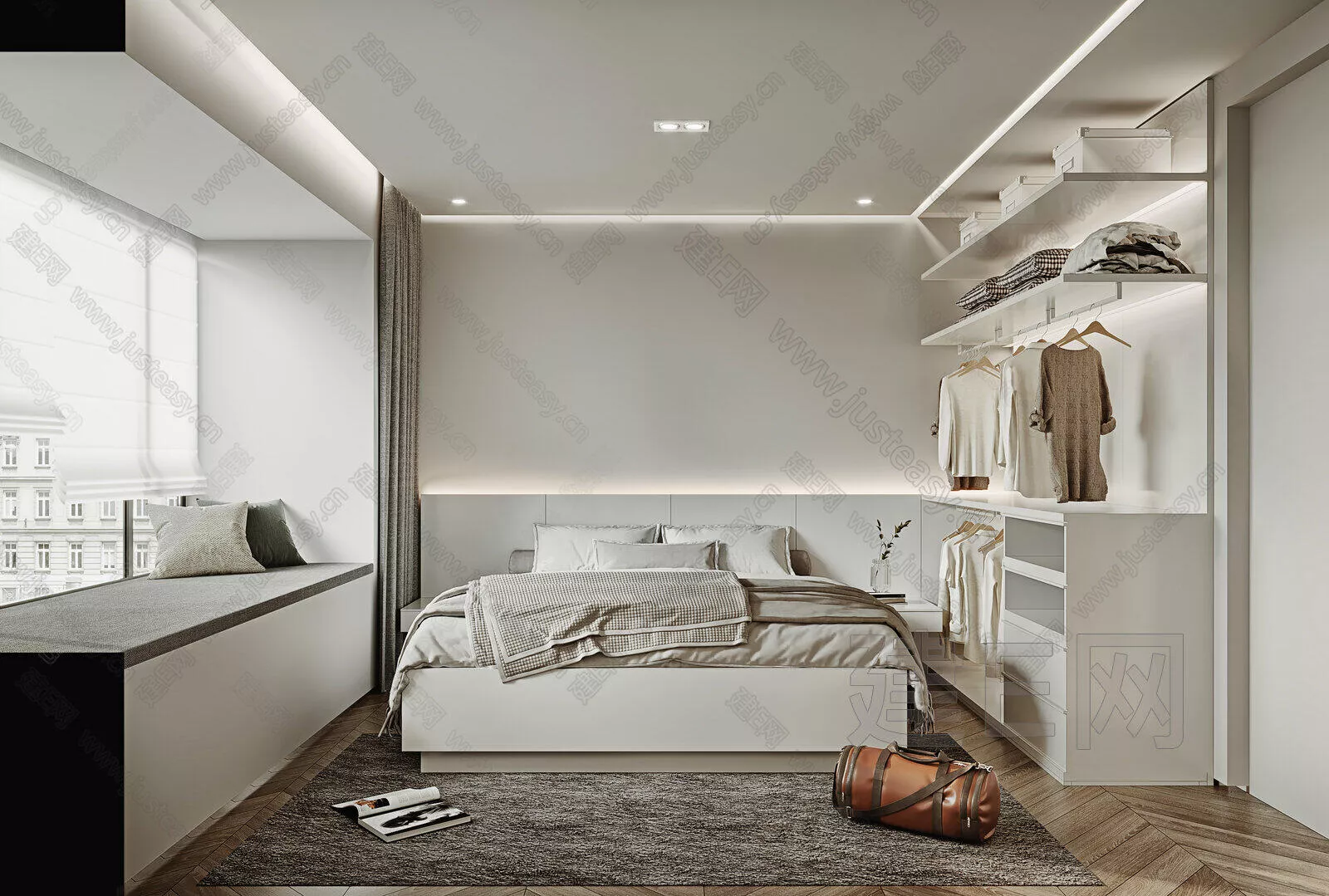 MODERN BEDROOM - SKETCHUP 3D SCENE - ENSCAPE - 101927323