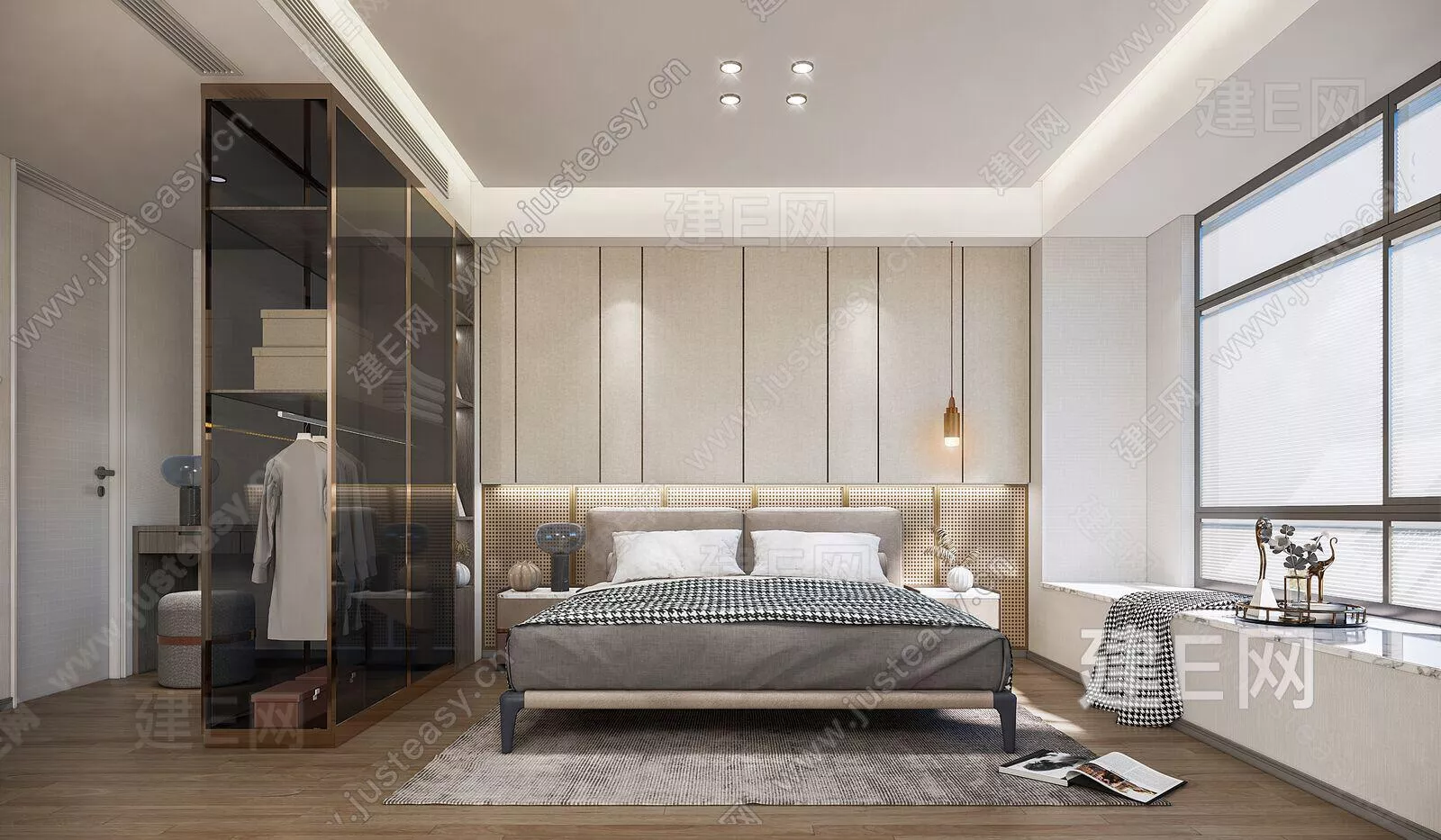 MODERN BEDROOM - SKETCHUP 3D SCENE - ENSCAPE - 102122170