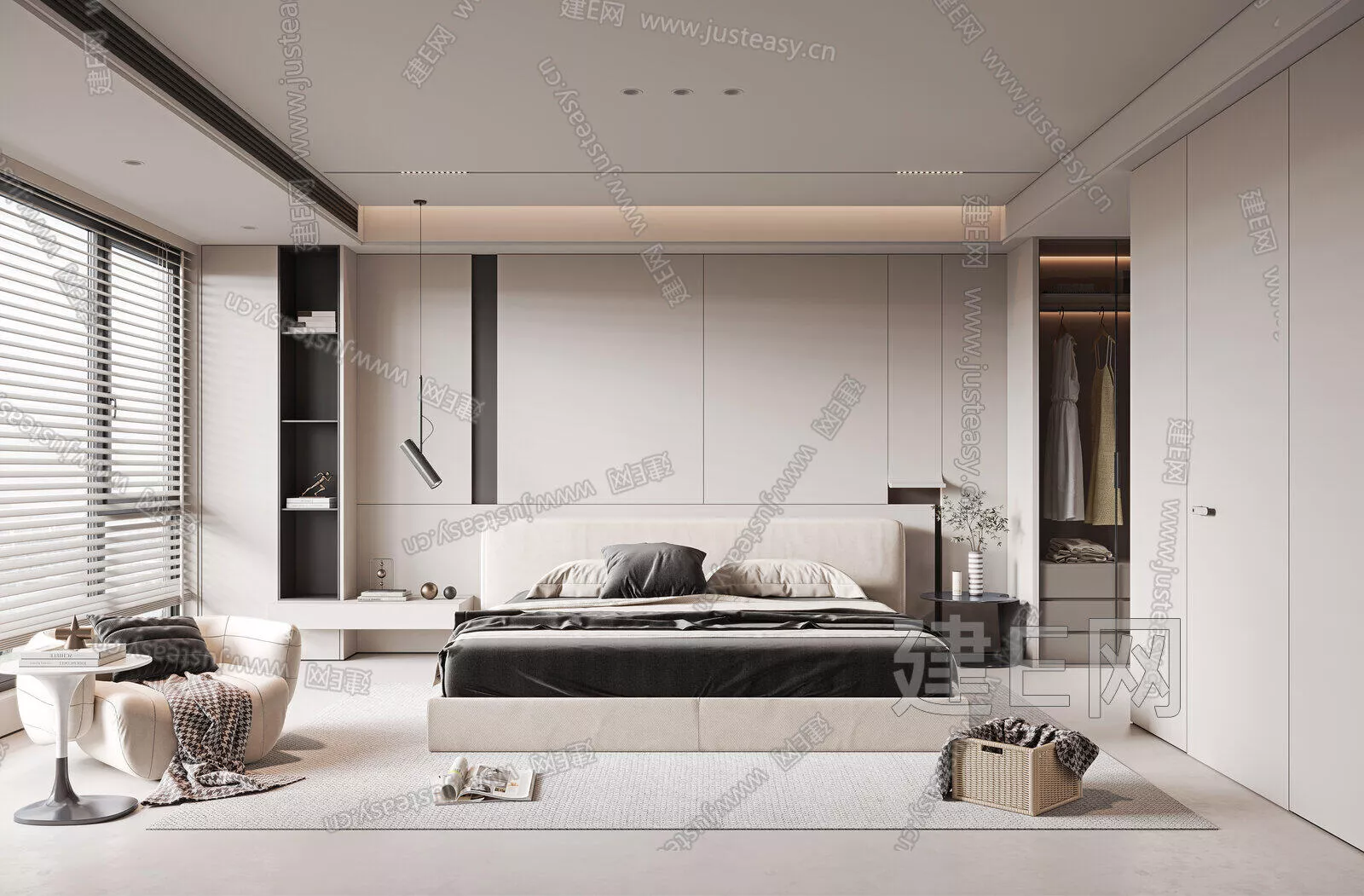 MODERN BEDROOM - SKETCHUP 3D SCENE - ENSCAPE - 102255971