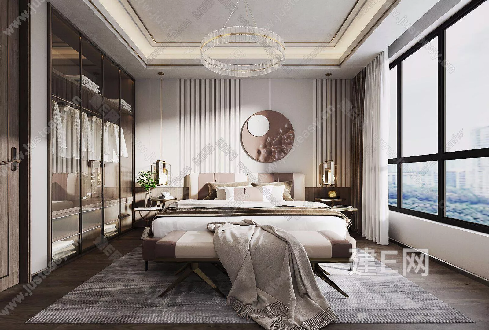 MODERN BEDROOM - SKETCHUP 3D SCENE - ENSCAPE - 102320613