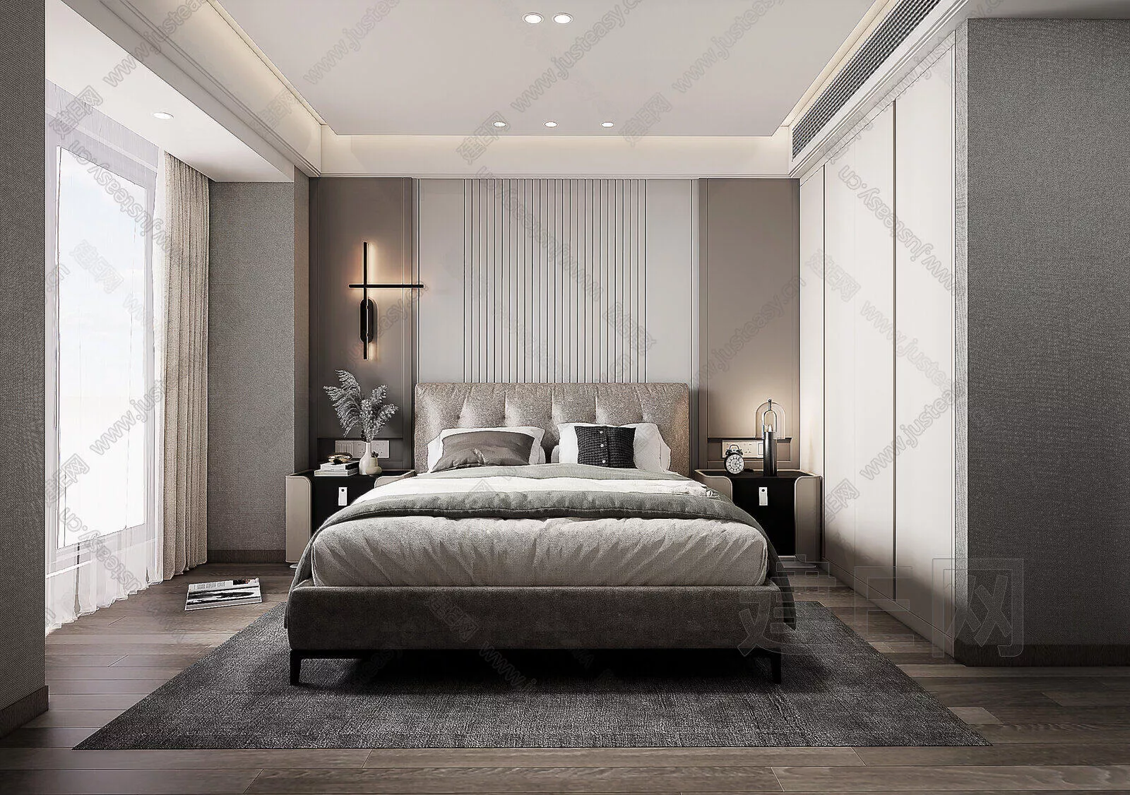 MODERN BEDROOM - SKETCHUP 3D SCENE - ENSCAPE - 102517023