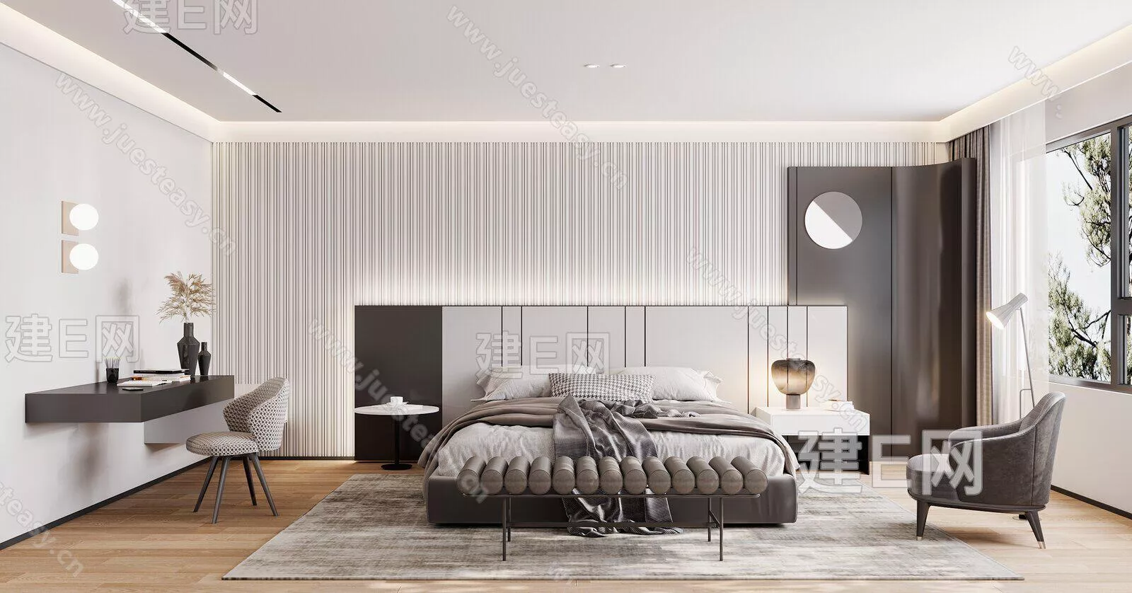 MODERN BEDROOM - SKETCHUP 3D SCENE - ENSCAPE - 102713796