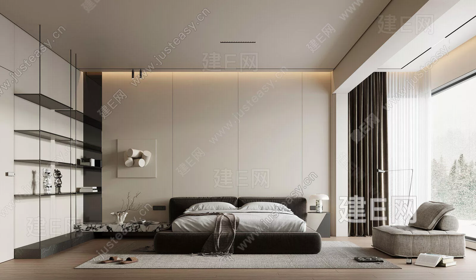 MODERN BEDROOM - SKETCHUP 3D SCENE - ENSCAPE - 103042058