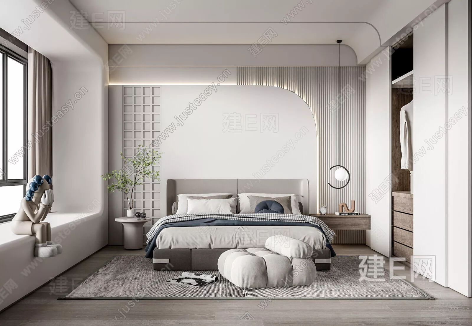 MODERN BEDROOM - SKETCHUP 3D SCENE - ENSCAPE - 103171146