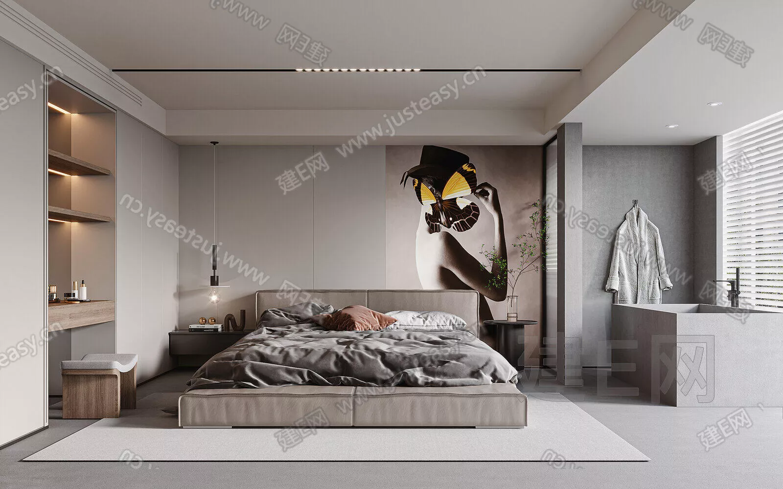 MODERN BEDROOM - SKETCHUP 3D SCENE - ENSCAPE - 103303770