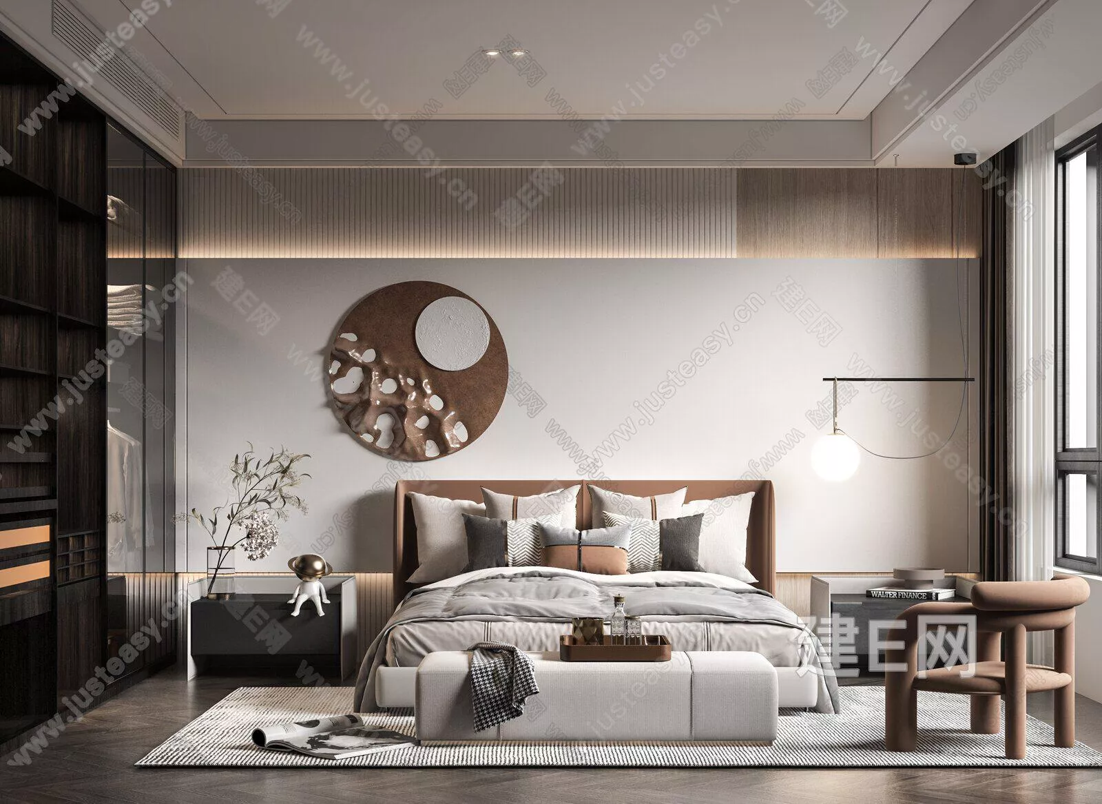 MODERN BEDROOM - SKETCHUP 3D SCENE - ENSCAPE - 103827641