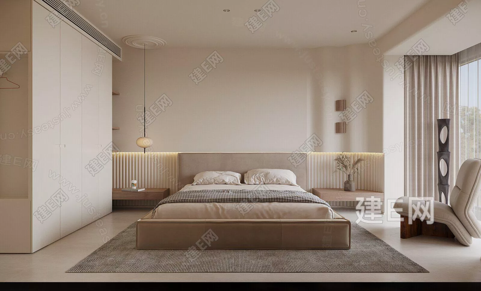 MODERN BEDROOM - SKETCHUP 3D SCENE - ENSCAPE - 104549091