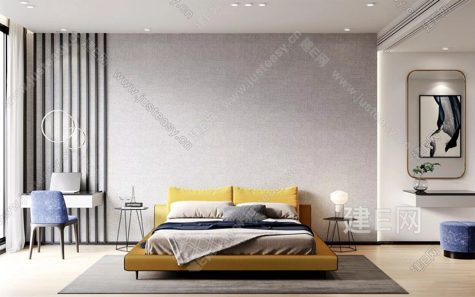 MODERN BEDROOM - SKETCHUP 3D SCENE - ENSCAPE - 104941663