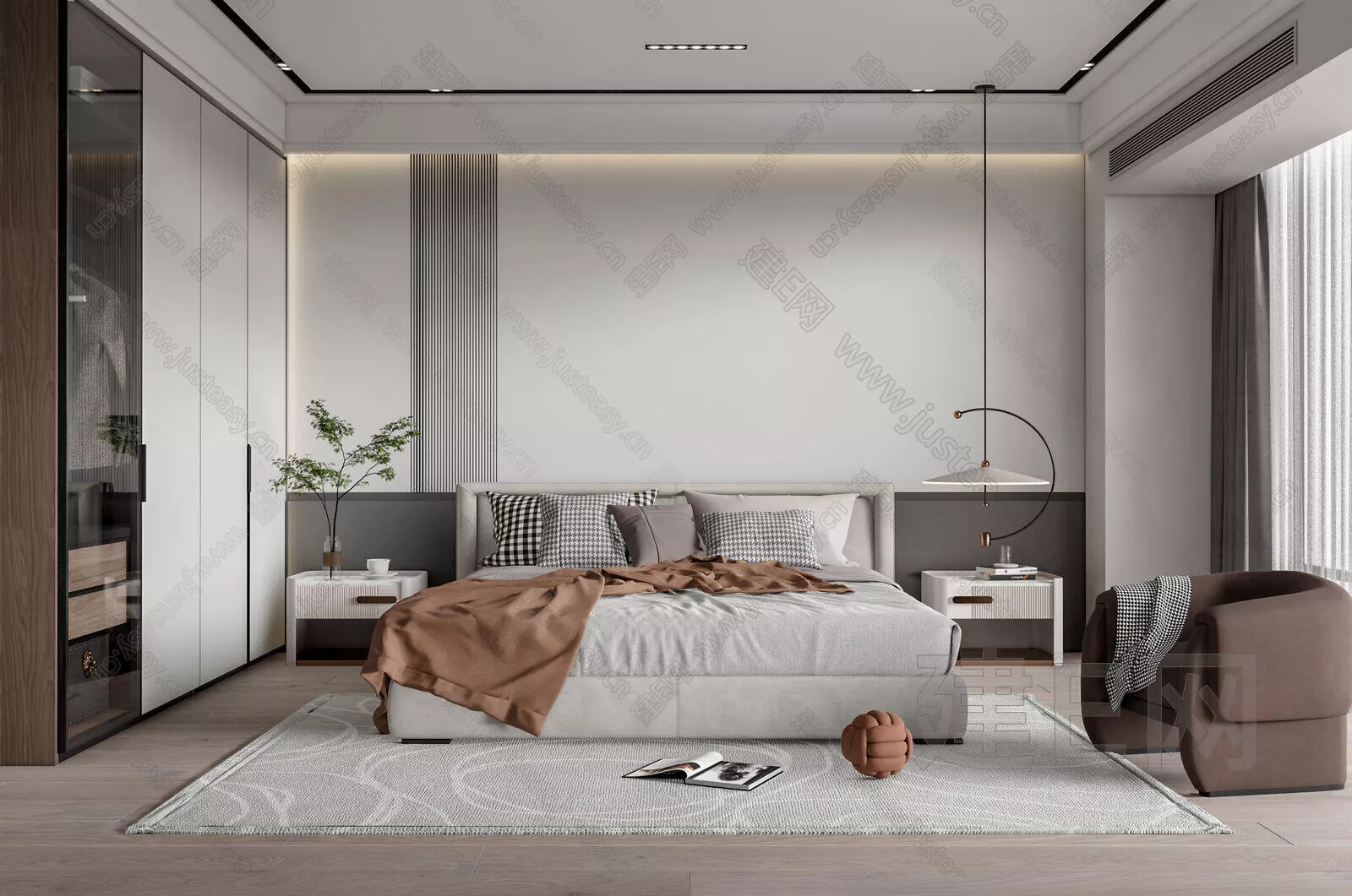 MODERN BEDROOM - SKETCHUP 3D SCENE - ENSCAPE - 105071770