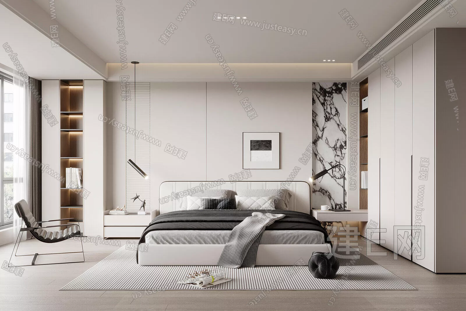 MODERN BEDROOM - SKETCHUP 3D SCENE - ENSCAPE - 105139360