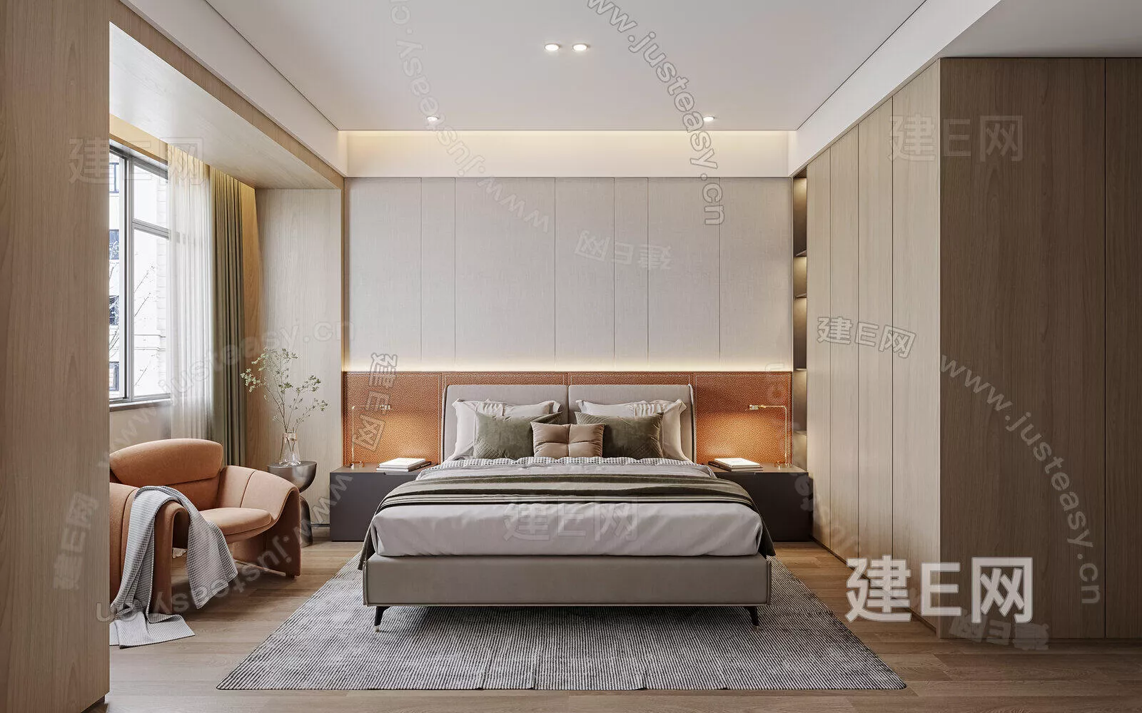 MODERN BEDROOM - SKETCHUP 3D SCENE - ENSCAPE - 105269369