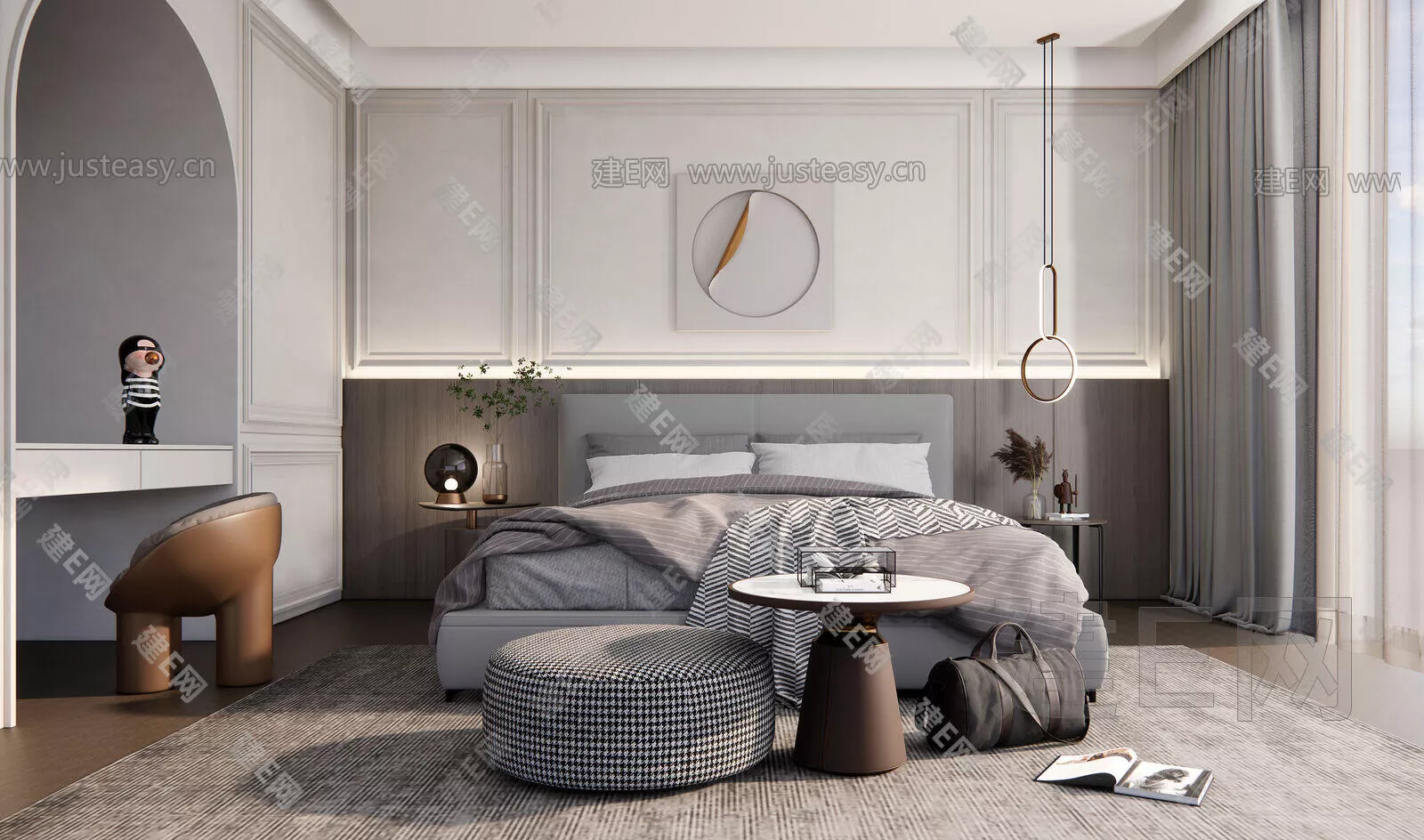 MODERN BEDROOM - SKETCHUP 3D SCENE - ENSCAPE - 105530713