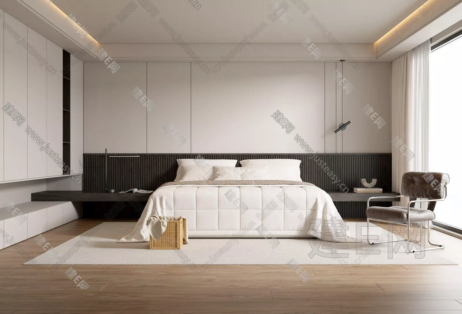 MODERN BEDROOM - SKETCHUP 3D SCENE - ENSCAPE - 105598414