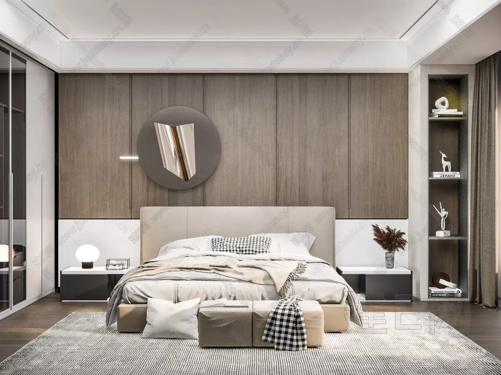 MODERN BEDROOM - SKETCHUP 3D SCENE - ENSCAPE - 105661908