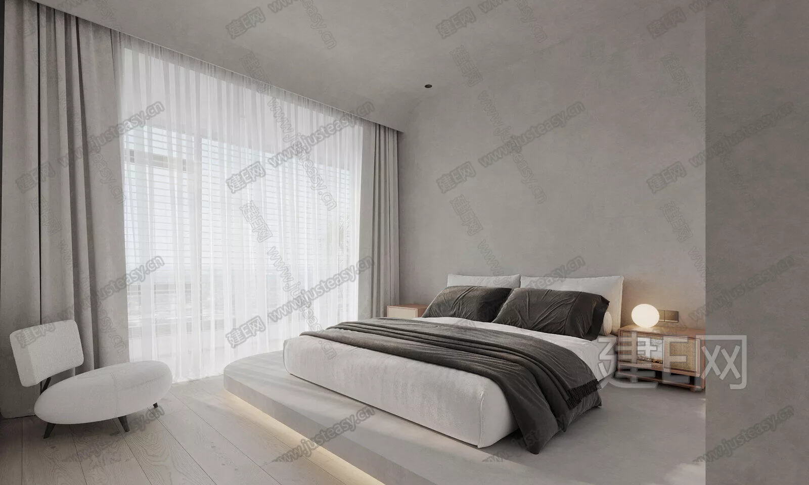 MODERN BEDROOM - SKETCHUP 3D SCENE - ENSCAPE - 105925979