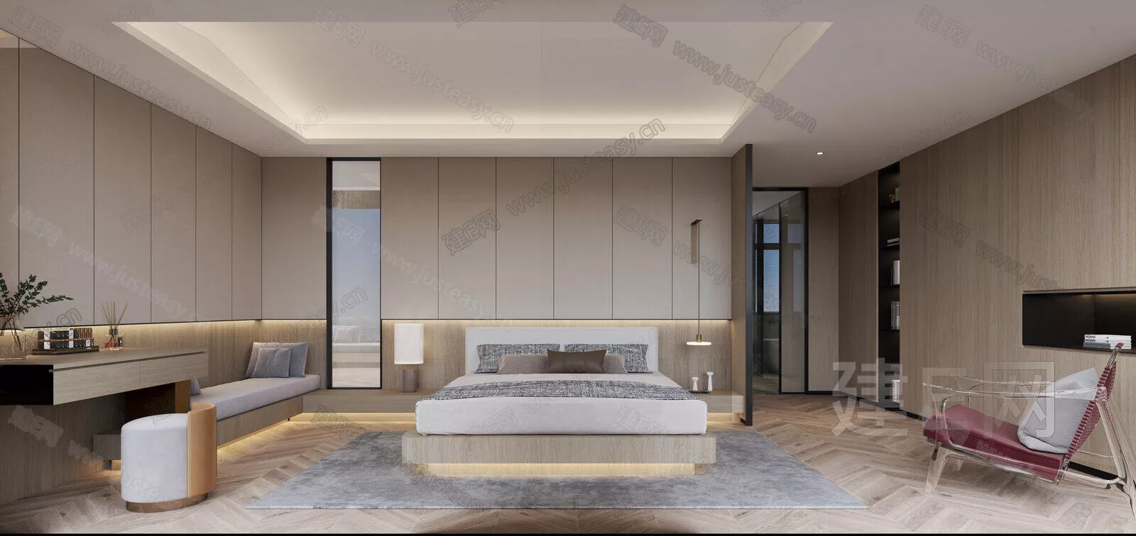 MODERN BEDROOM - SKETCHUP 3D SCENE - ENSCAPE - 105926014