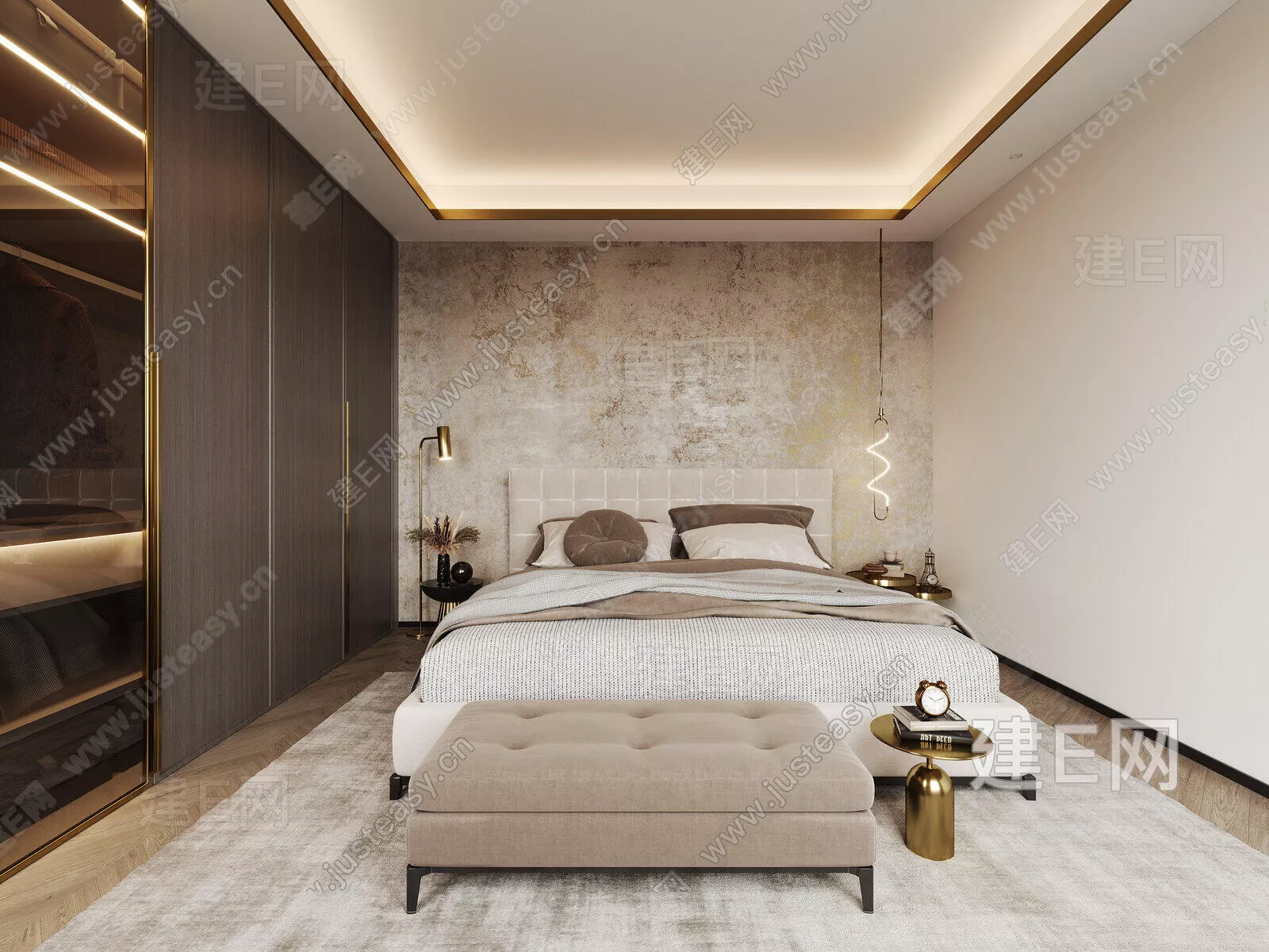 MODERN BEDROOM - SKETCHUP 3D SCENE - ENSCAPE - 105926044