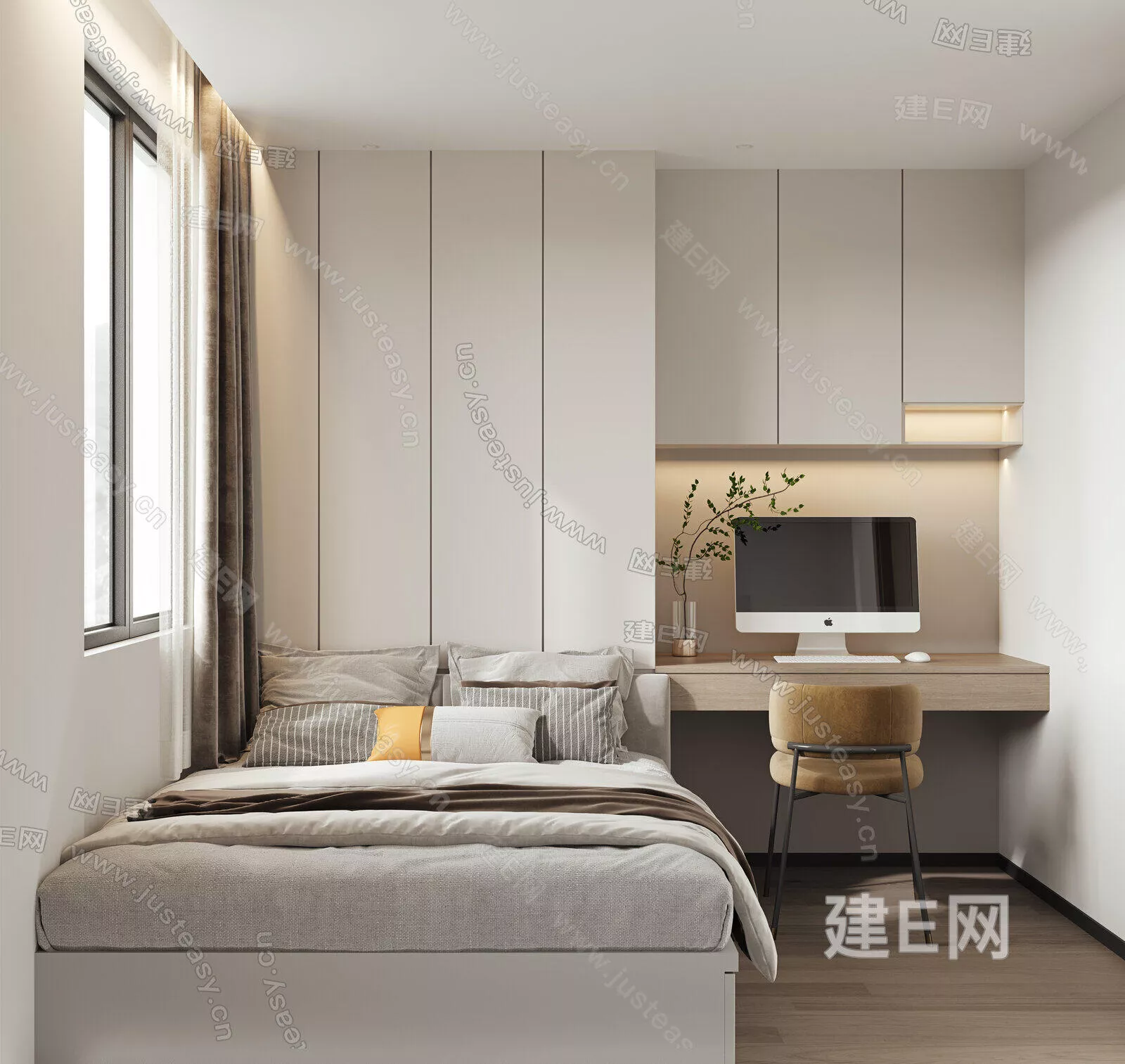 MODERN BEDROOM - SKETCHUP 3D SCENE - ENSCAPE - 105926066