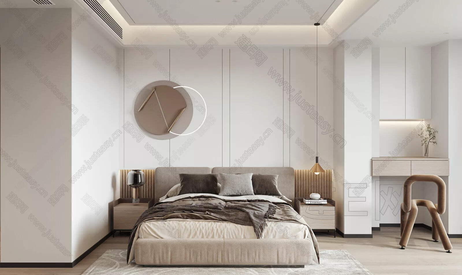 MODERN BEDROOM - SKETCHUP 3D SCENE - ENSCAPE - 105926110