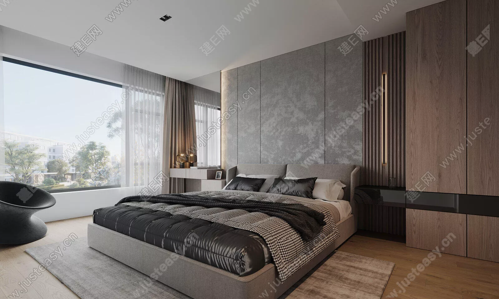 MODERN BEDROOM - SKETCHUP 3D SCENE - ENSCAPE - 105926120