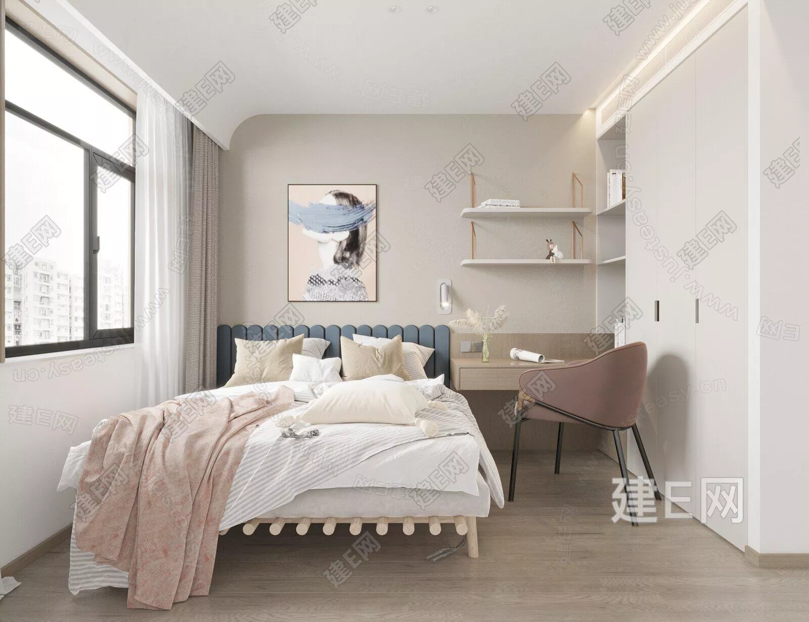 MODERN BEDROOM - SKETCHUP 3D SCENE - ENSCAPE - 105991479