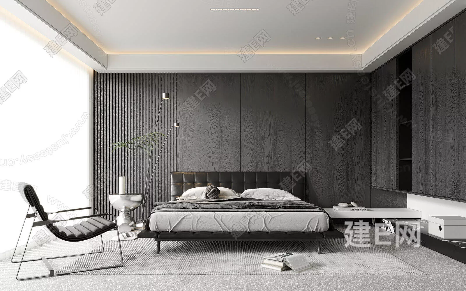 MODERN BEDROOM - SKETCHUP 3D SCENE - ENSCAPE - 105991512