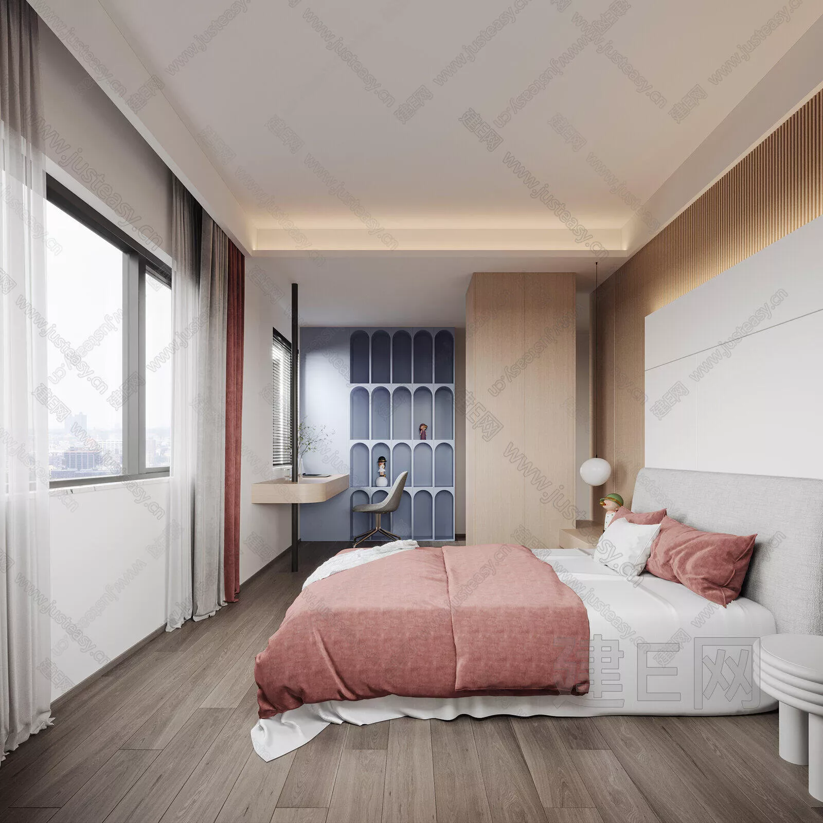 MODERN BEDROOM - SKETCHUP 3D SCENE - ENSCAPE - 105991515