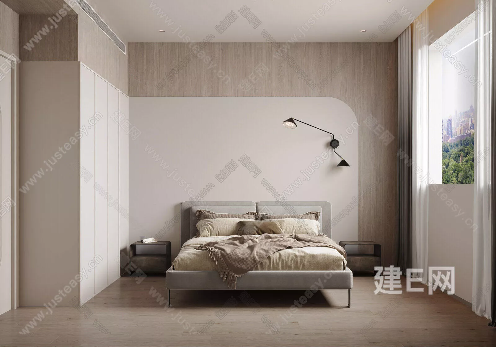 MODERN BEDROOM - SKETCHUP 3D SCENE - ENSCAPE - 105991555