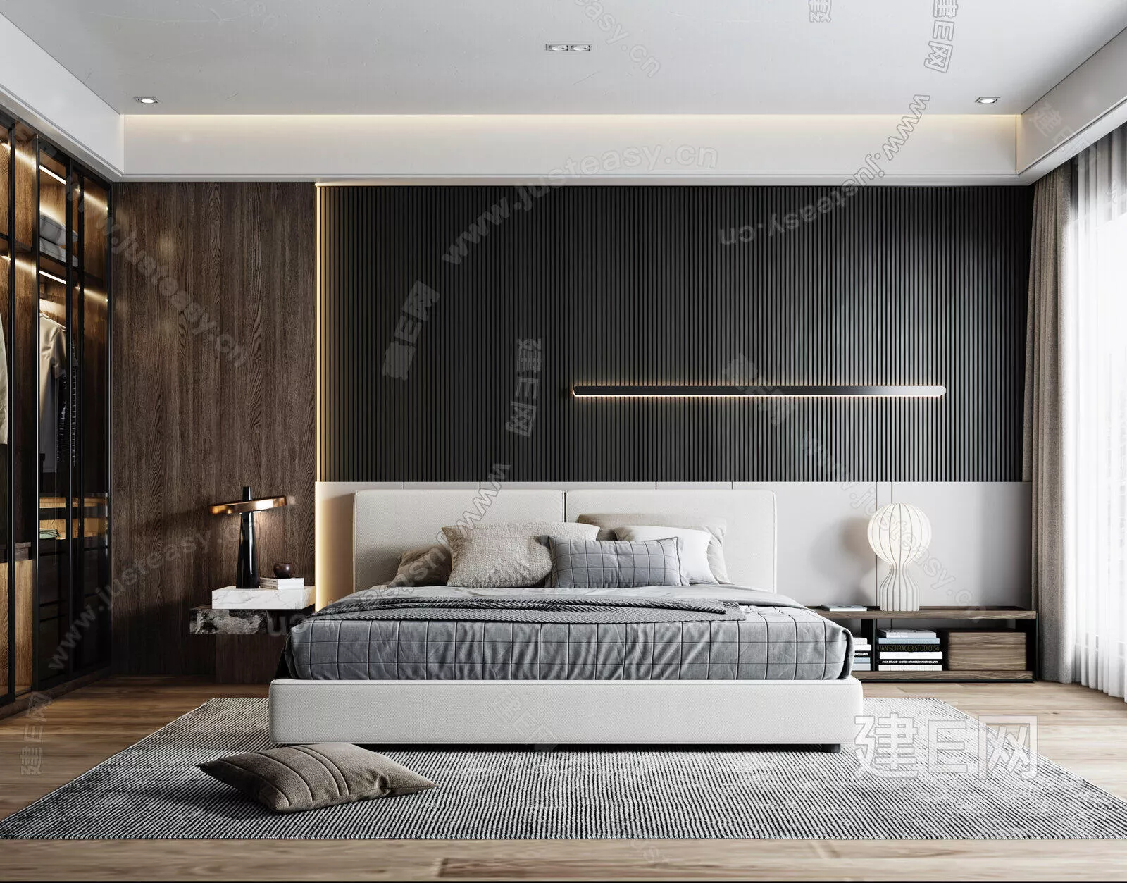 MODERN BEDROOM - SKETCHUP 3D SCENE - ENSCAPE - 105991562