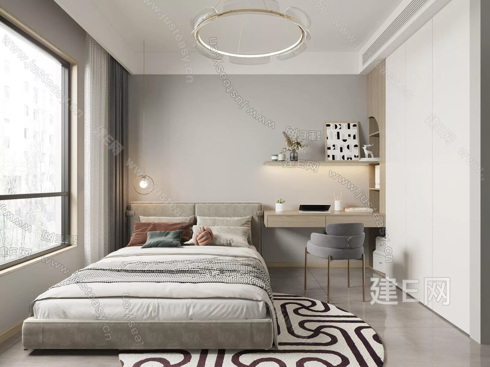 MODERN BEDROOM - SKETCHUP 3D SCENE - ENSCAPE - 105991571