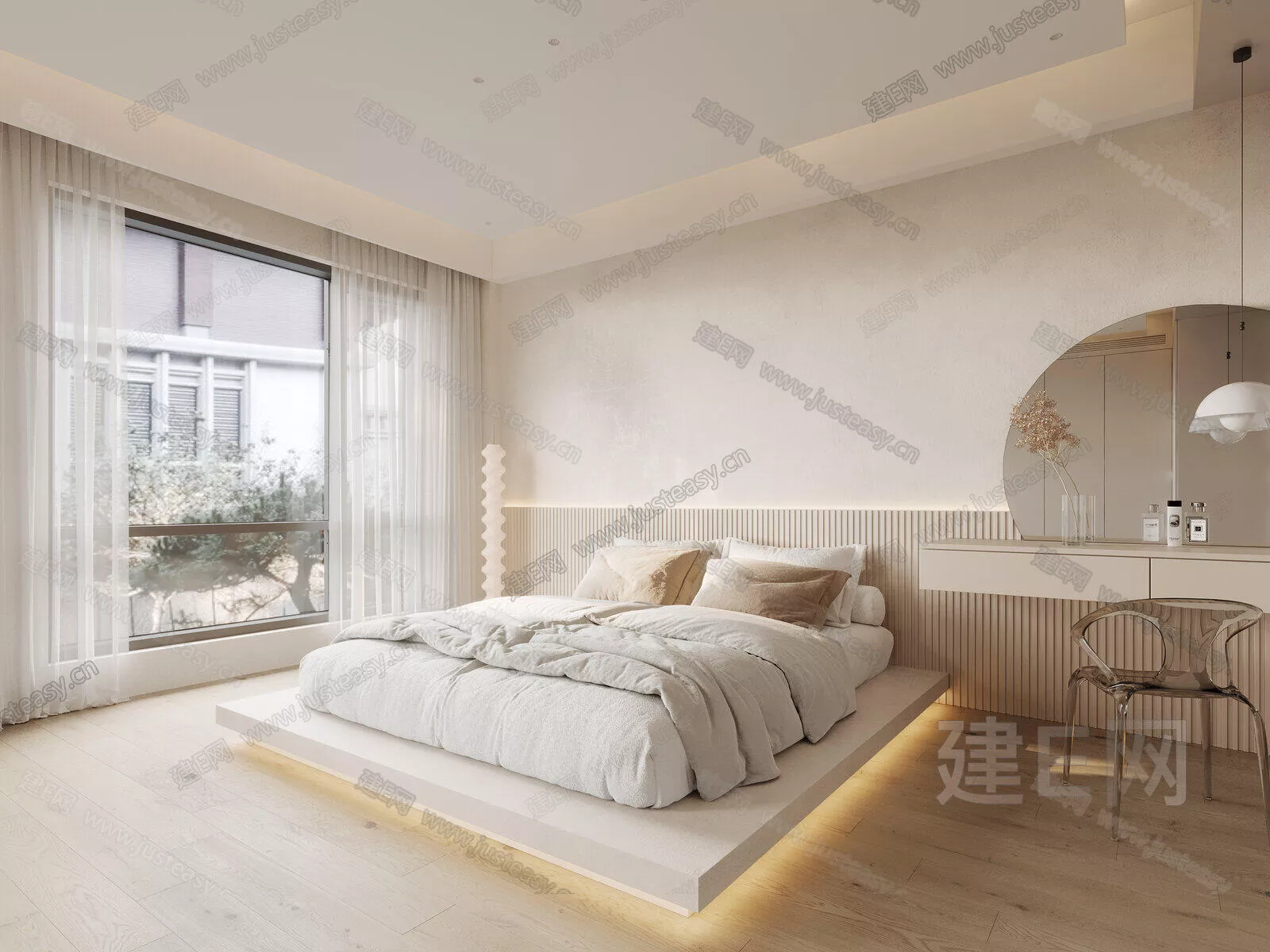 MODERN BEDROOM - SKETCHUP 3D SCENE - ENSCAPE - 105991590