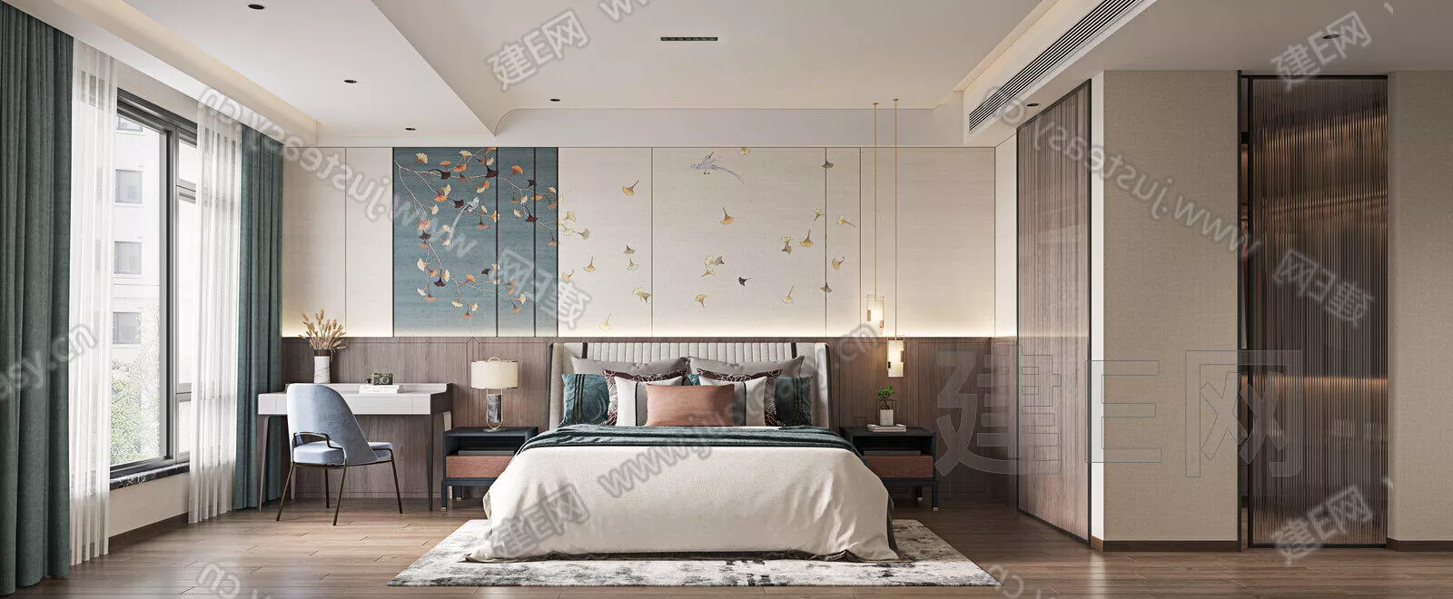 MODERN BEDROOM - SKETCHUP 3D SCENE - ENSCAPE - 106056966