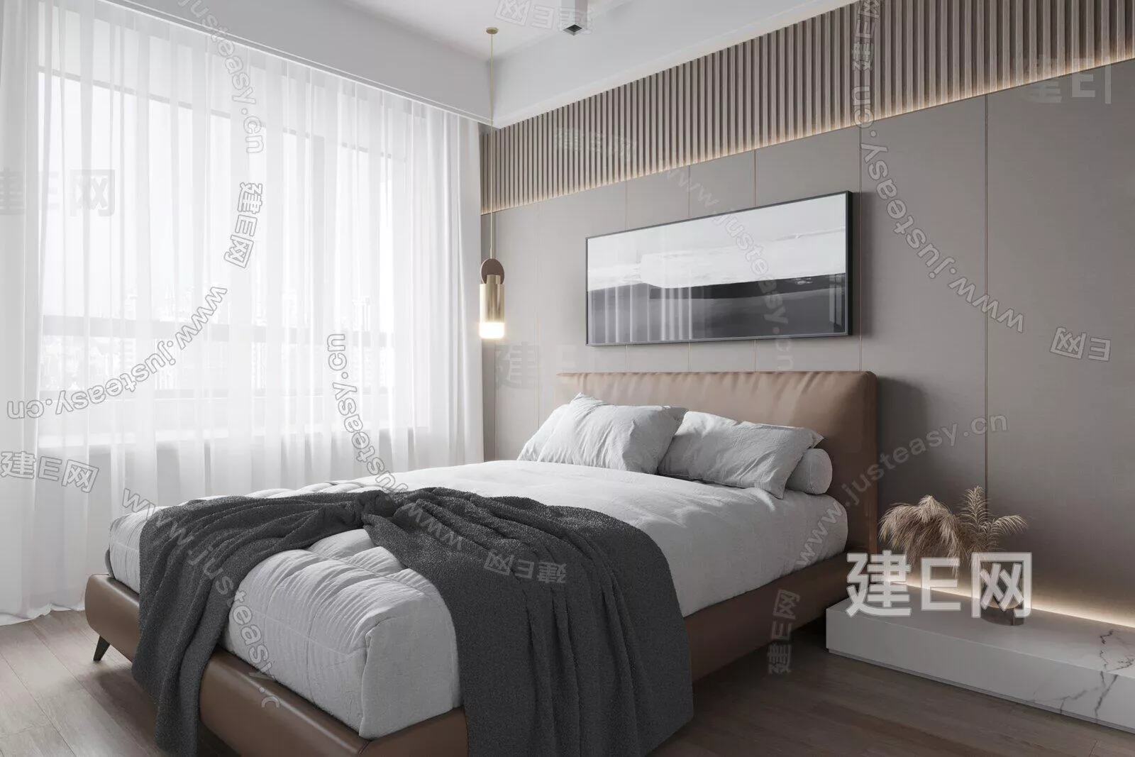 MODERN BEDROOM - SKETCHUP 3D SCENE - ENSCAPE - 106057147