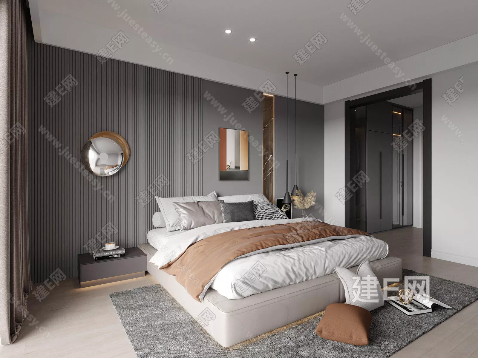 MODERN BEDROOM - SKETCHUP 3D SCENE - ENSCAPE - 106122595