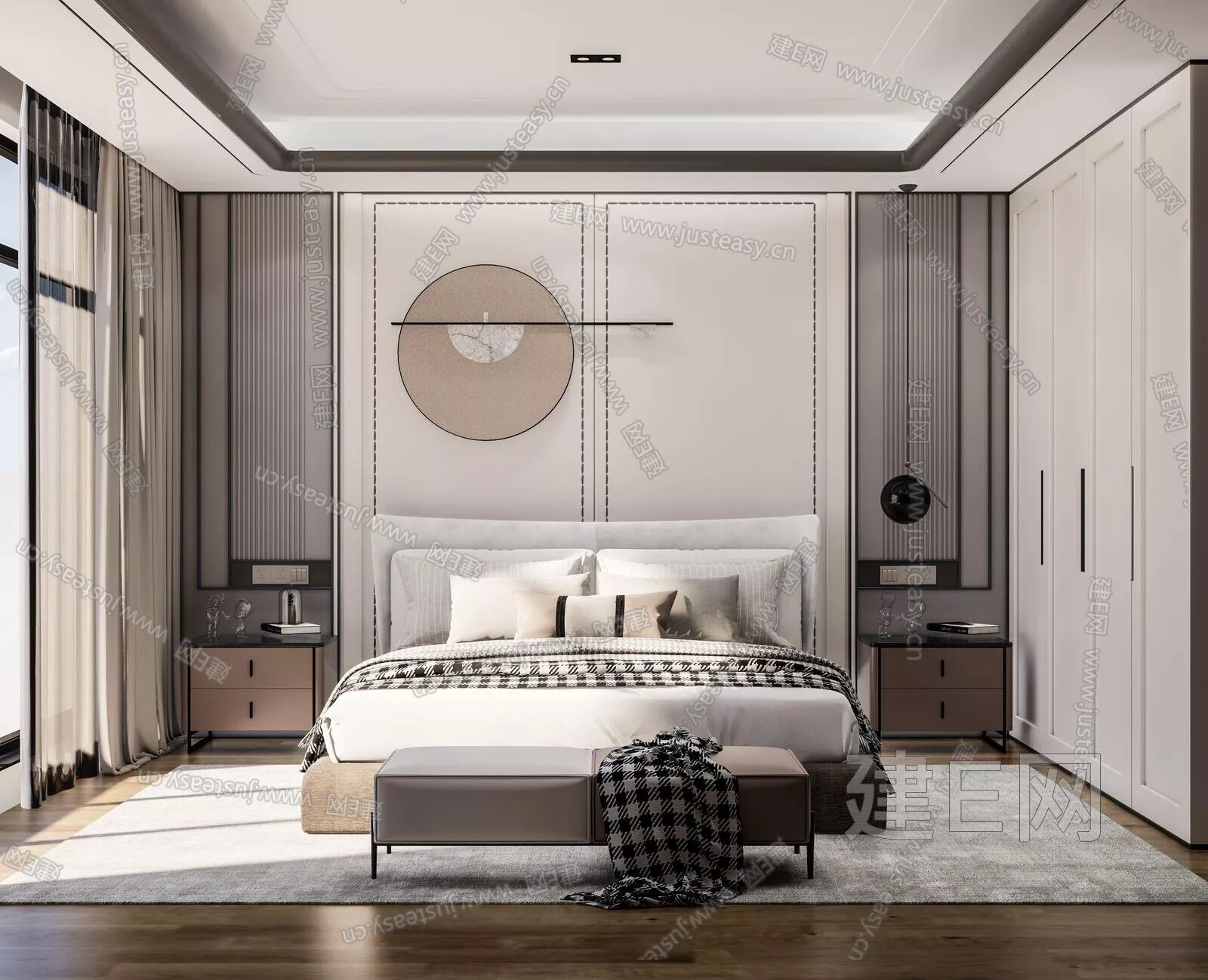 MODERN BEDROOM - SKETCHUP 3D SCENE - ENSCAPE - 106317153