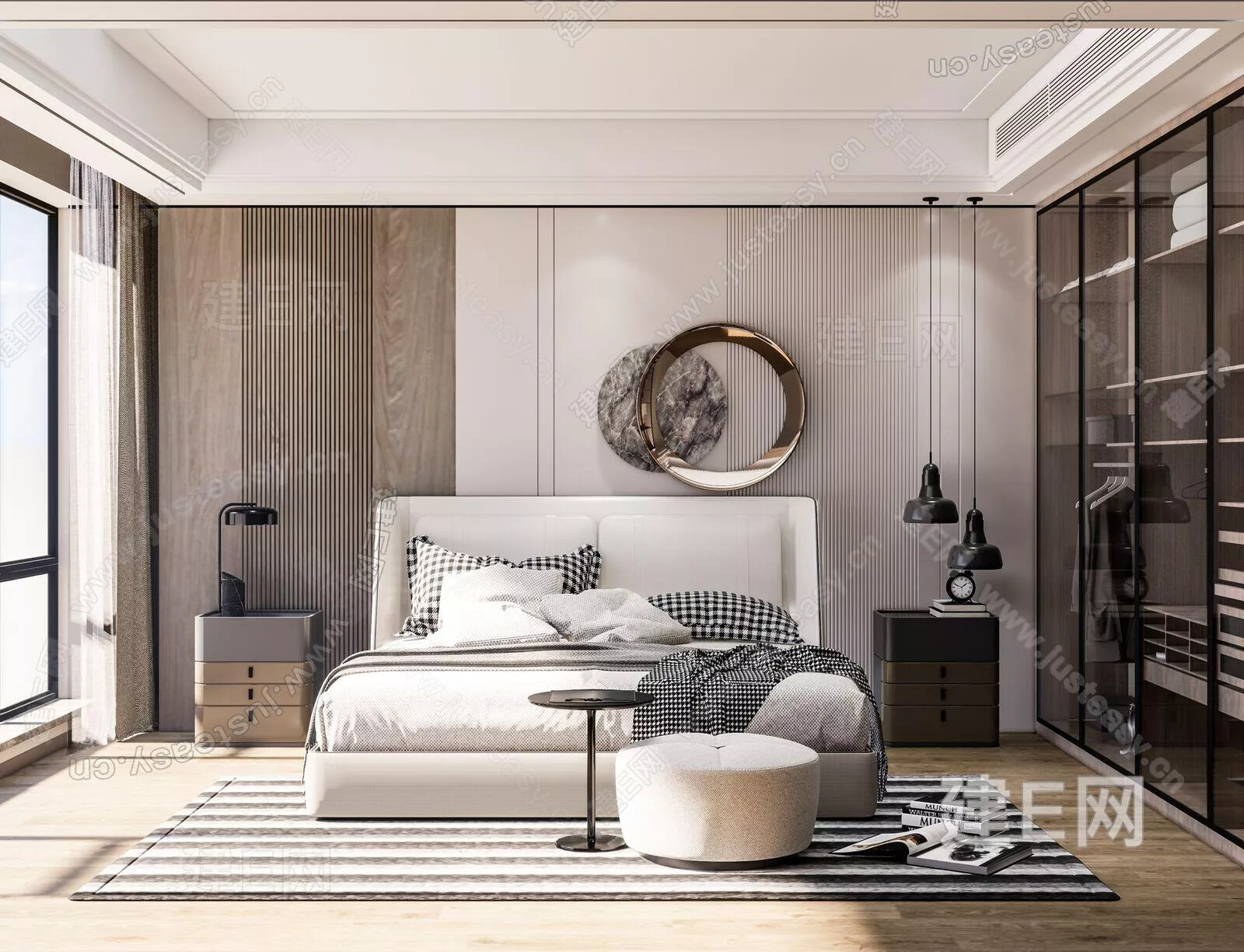 MODERN BEDROOM - SKETCHUP 3D SCENE - ENSCAPE - 106317169