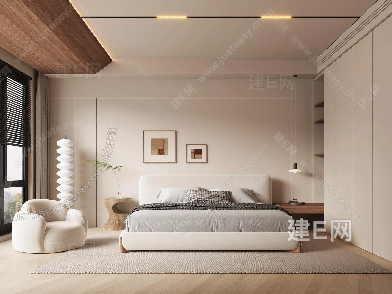 MODERN BEDROOM - SKETCHUP 3D SCENE - ENSCAPE - 106319170