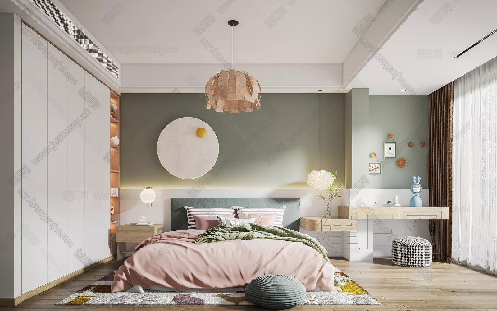 MODERN BEDROOM - SKETCHUP 3D SCENE - ENSCAPE - 106515727