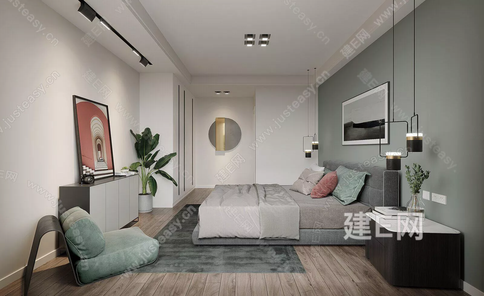 MODERN BEDROOM - SKETCHUP 3D SCENE - ENSCAPE - 106646934